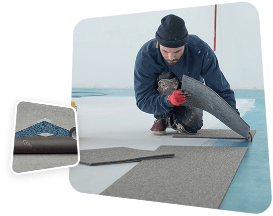 Wall to wall carpet tiles installation