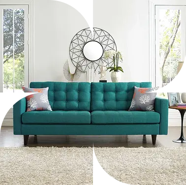 Contemporary sofa upholstery