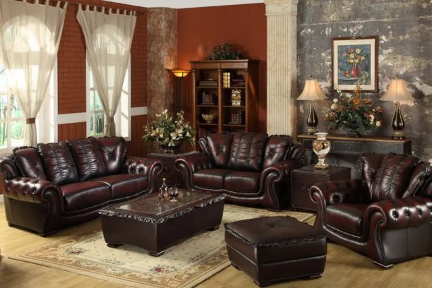 Leather sofa upholstery