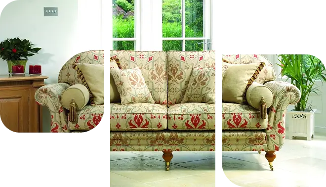 Patterned sofa upholstery