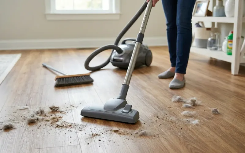 Step 1 Sweep or Vacuum First