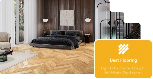Bedroom Chevron Flooring in Dubai