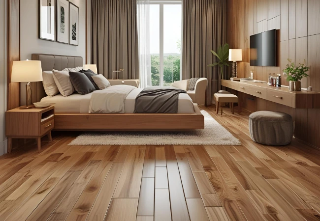 Stylish Bedroom Engineered Wood Floor