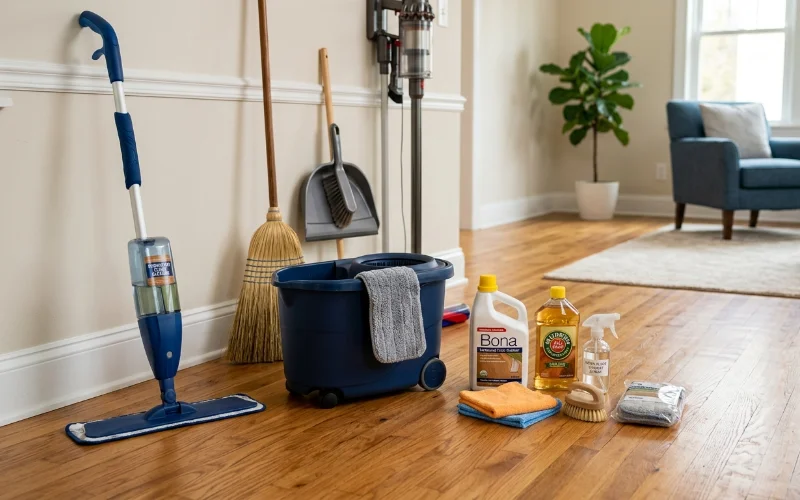 Tools for Cleaning Wooden Floors