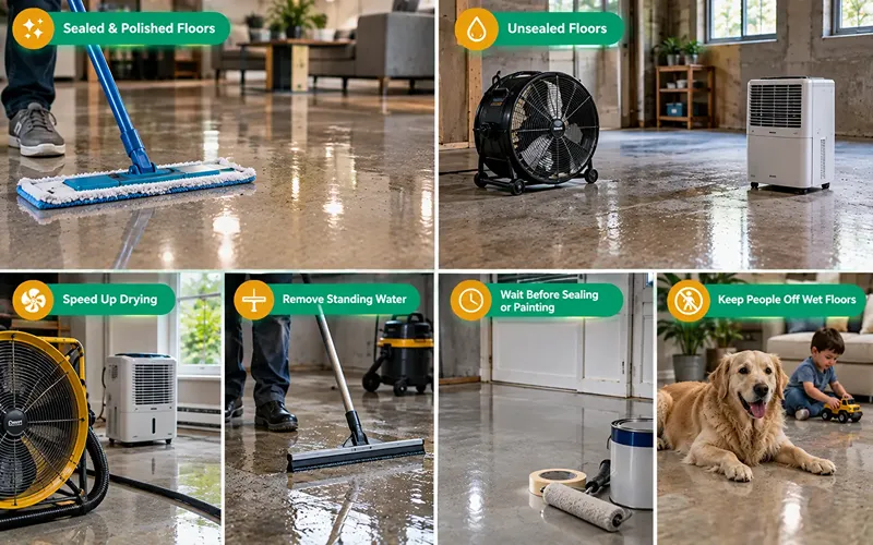 Drying Concrete Floors the Right Way
