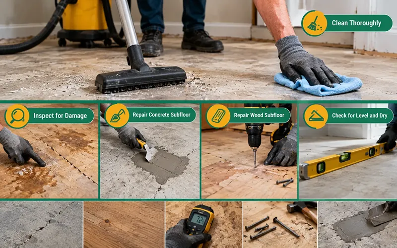How to Clean and Prepare the Subfloor