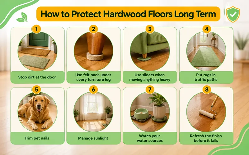 How to Protect Hardwood Floors Long Term