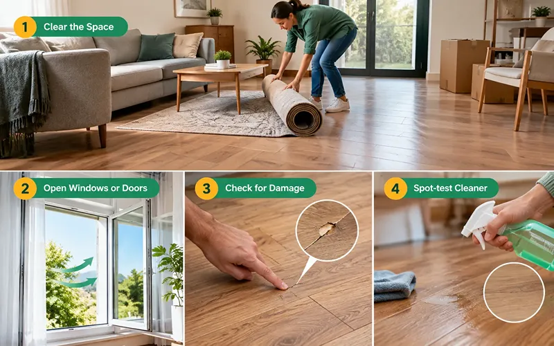 Prepare the Floor Before Cleaning