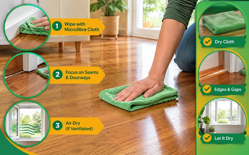 Step 6 Dry the floor