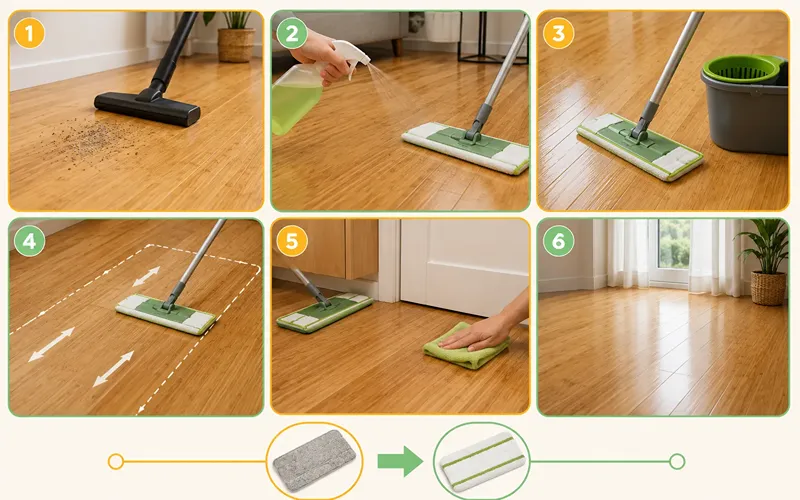 Weekly Damp Mopping Step By Step