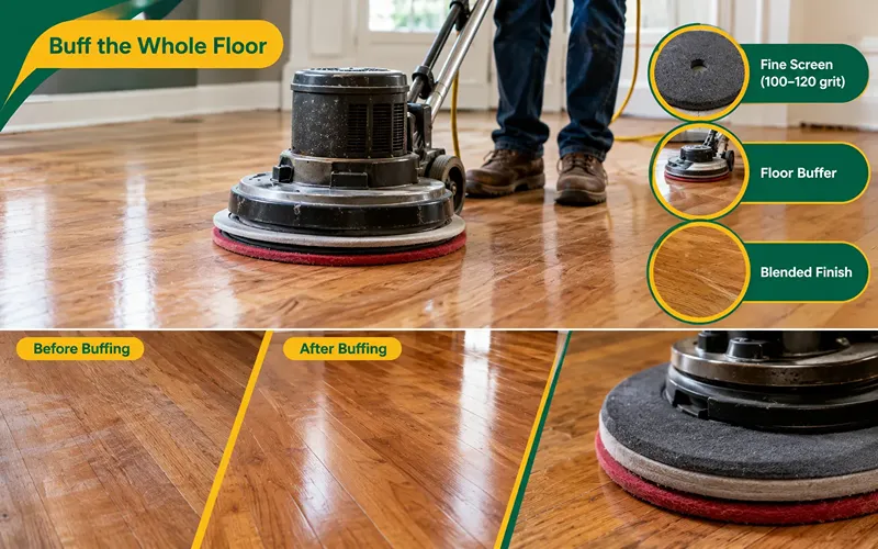 Step 5 Buff the Whole Floor